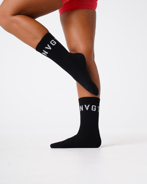 Black NVGTN Crew Socks