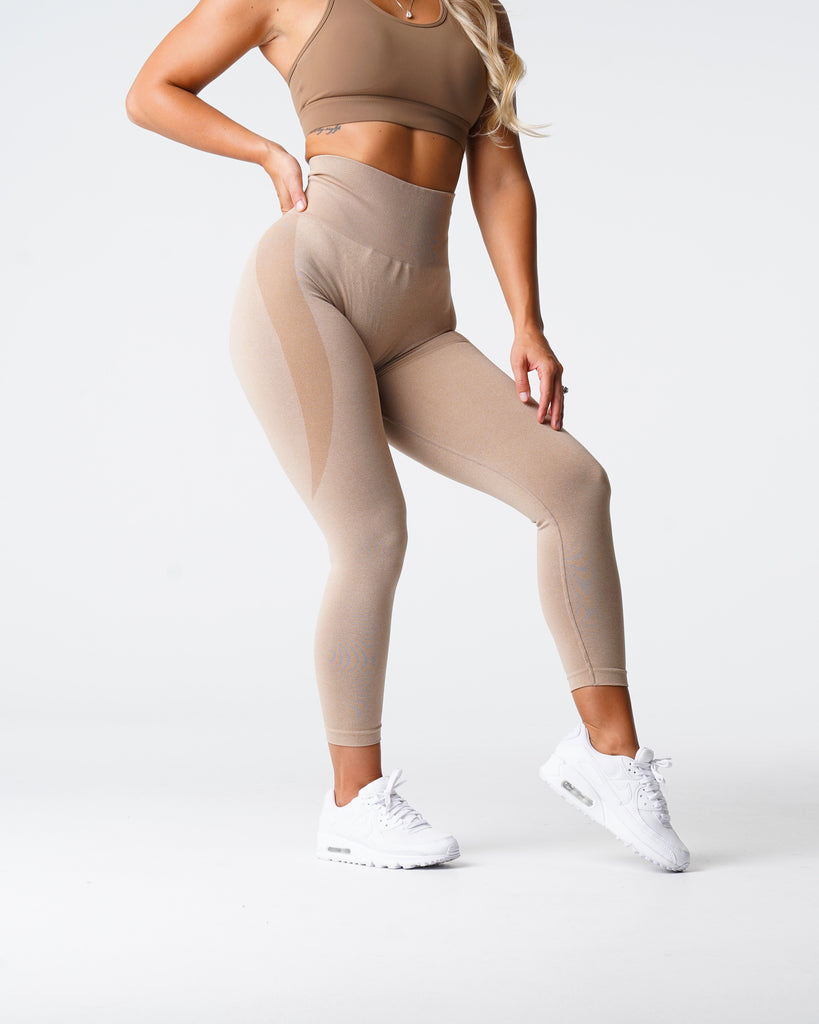 Beige Contour Seamless Leggings