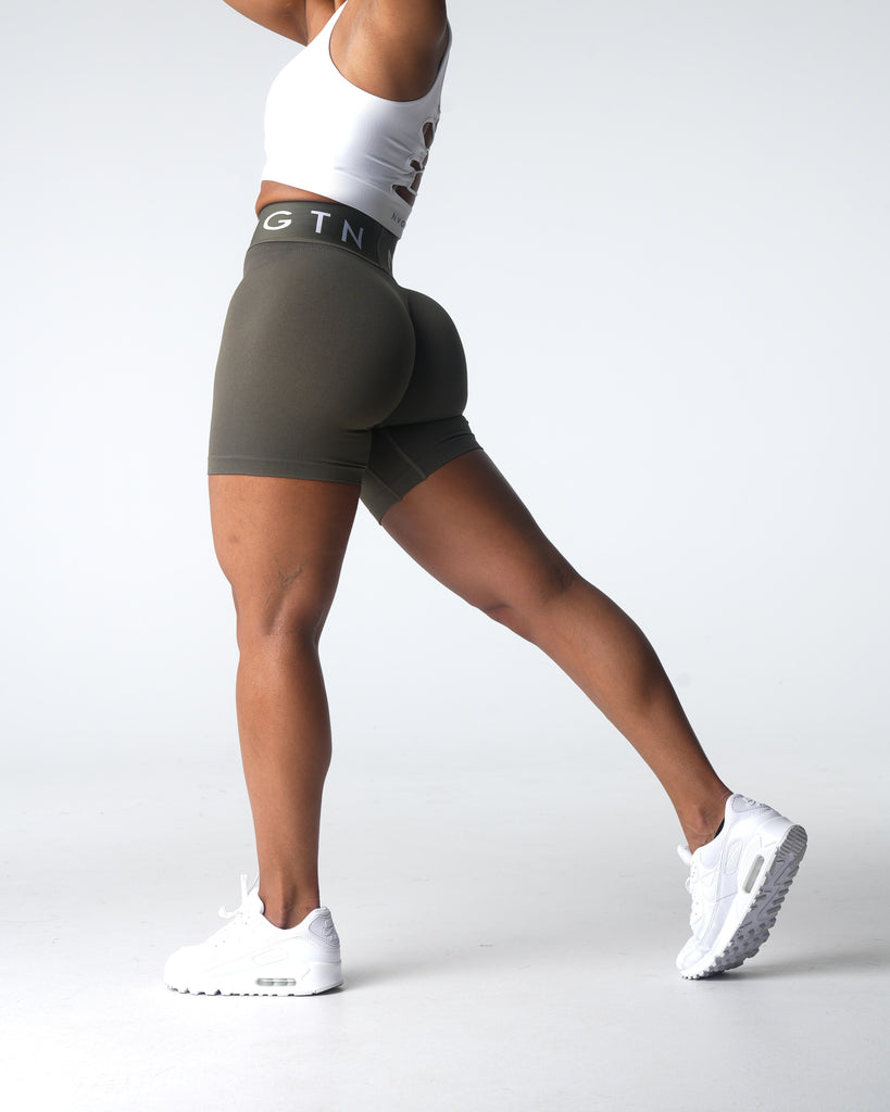 NVGTN Sport Seamless Shorts - Olive