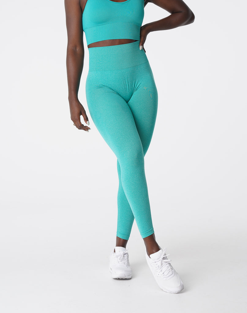 Turquoise Curve Seamless Leggings