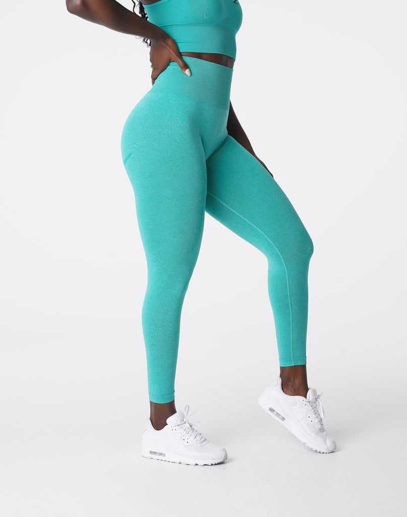 Turquoise Curve Seamless Leggings