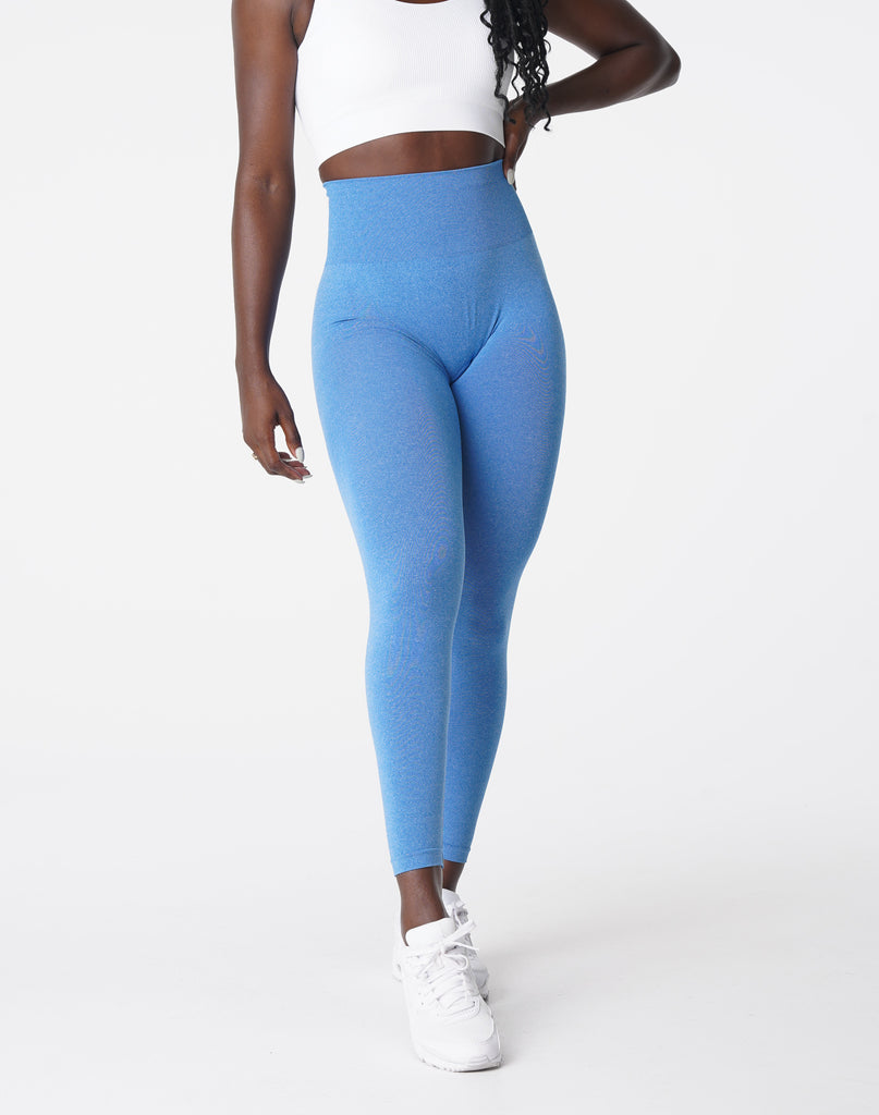 Ocean Blue Curve Seamless Leggings