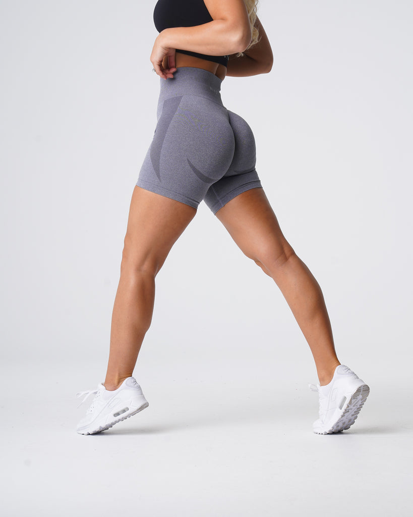 Grey Contour Seamless Shorts