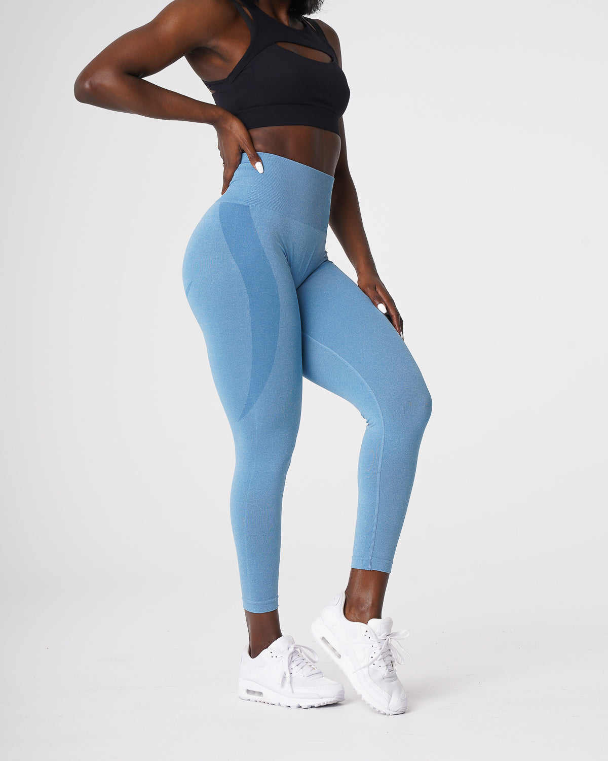 Sky Blue Contour Seamless Leggings